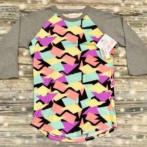Lularoe XS Randy Shirt Multicolor Geometric Middle